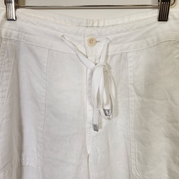 Ralph Lauren, White Linen, wide leg pants. Size 6 - Picture 4 of 9